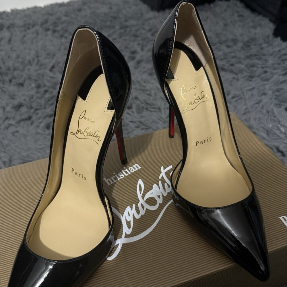 Christian Louboutin so Kate 120 Black Patent Pumps - Picture 2 of 5